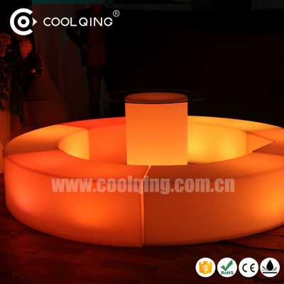 Bar night club furniture/ Snake shape Outdoor LED Light Bench Slide bar stool Design