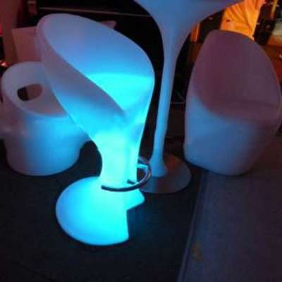 Rechargeable LED Lighting furniture color change Waterproof led plastic Bar Chair