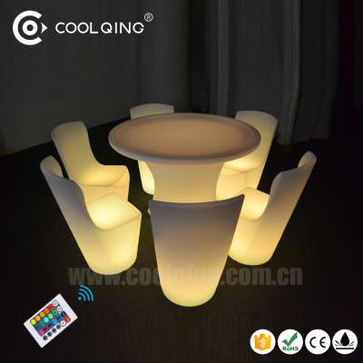 Durable Fancy 16 color changing glow illuminated light up LED furniture sofa chair table for event club