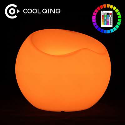 Plastic beach stool illuminated furniture led glowing bar chair