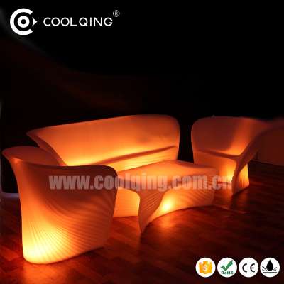 New product IP65 Waterproof Outdoor Furniture Sofa with LED Light Inside