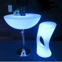 Modern Magic Color Changing LED Furniture bar chair and table for Night Club Party and Event