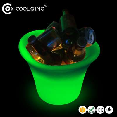 Rechargeable Lighting LED Night Club KTV plastic bear holder Ice Bucket