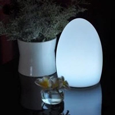 Color changed waterproof rechargeable wedding decoative egg shape LED night lights