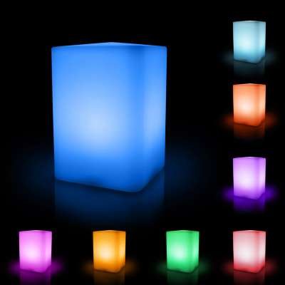 Cordless Rechargeable LED Outdoor Light Cube Small Kids Color Changing Cube Chair