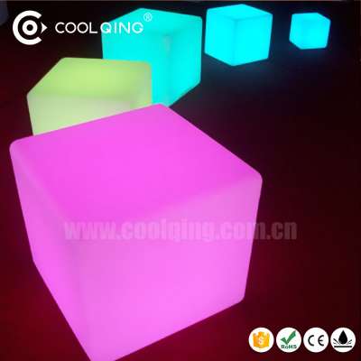 High Quality Rechargeable Lighting night club Bar Stool LED Cube