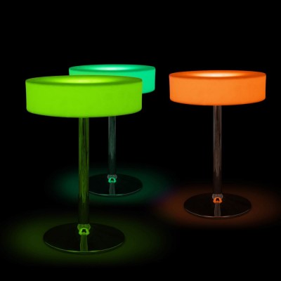 Plastic rgb Color Changing LED Home Furniture led light cocktail table