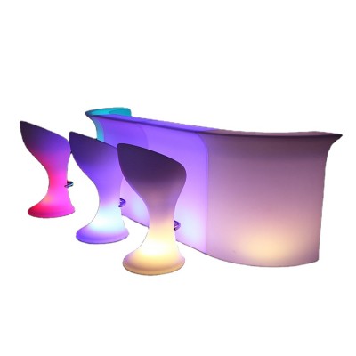 Glowing nightclub furniture waterproof LED plastic bar counter/table